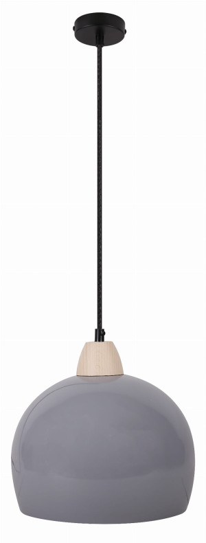 Lampa wisząca monroe 1x60w e27 szary