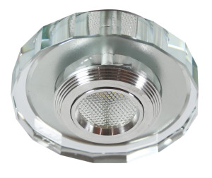 Ss-37 al/tr 3w led cob 230v opr. strop. stała wielokąt szkło transparentne