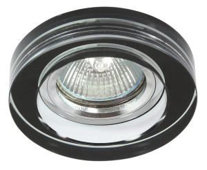 Ss-31 ch/bk mr16 chrom opr. strop. stała okrągła szkło czarne