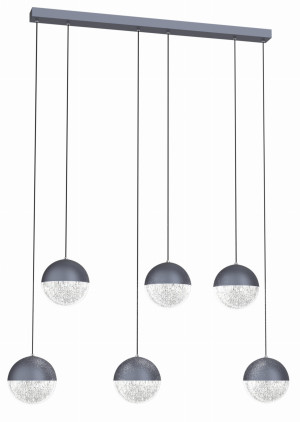 Furni lampa wisząca 6x5w led szary 4000k apeti
