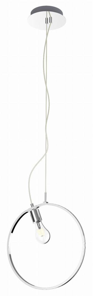 Skiros lampa wisząca 1x60w e27 led+12w led chromowy 4000k apeti