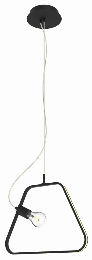 Ikaria lampa wisząca 42 1x60w e27 led+12w led czarny 4000k