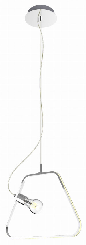 Ikaria lampa wisząca 42 1x60w e27 led+12w led chromowy 4000k apeti