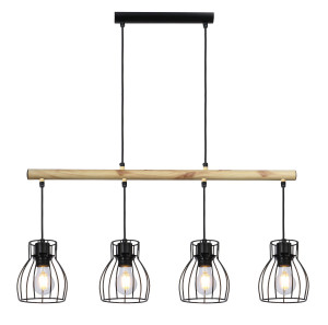 Bernita lampa wisząca 4x60w e27 czarny