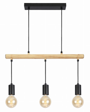 Izzy lampa wisząca 3x60w e27 czarny