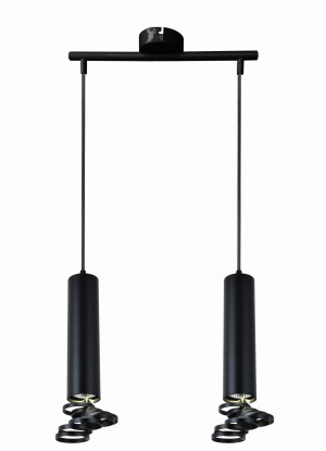 Tuba lampa wisząca 2x50w gu10 6/30 czarny