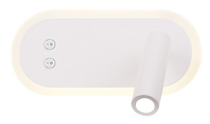 Miracle lampa kinkiet 6w+3w led biały