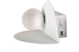 Zenit lampa kinkiet 4w 4000k + ładowarka usb biały