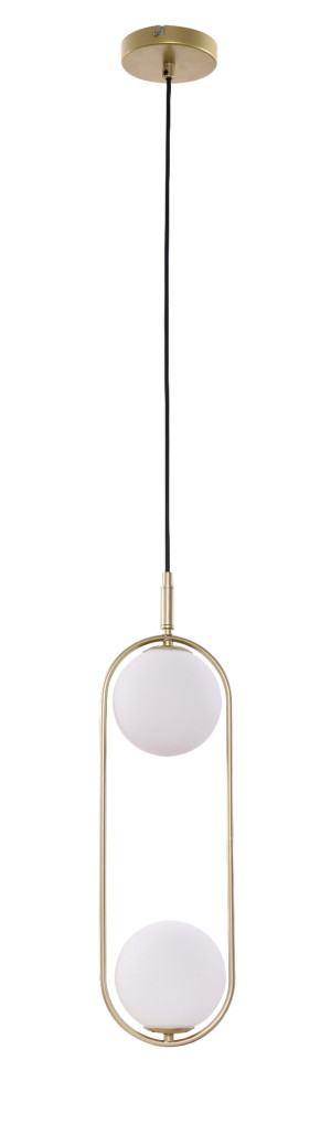 Cordel lampa wisząca 2x28w g9 mosiądz