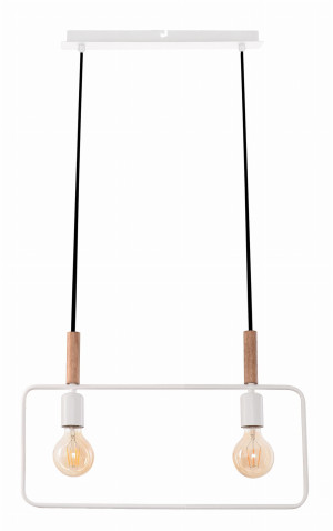 Frame lampa wisząca 2x60w e27 biały