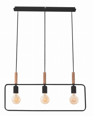 Frame lampa wisząca 3x60w e27 czarny