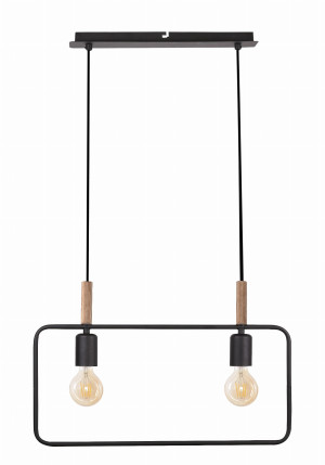 Frame lampa wisząca 2x60w e27 czarny