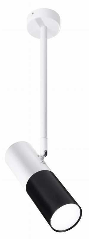 Tuba lampa wisząca/sztyca 1x15w gu10 6,8/19,5 czarny+biały