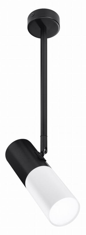 Tuba lampa wisząca/sztyca 1x15w gu10 6,8/19,5 biały+czarny