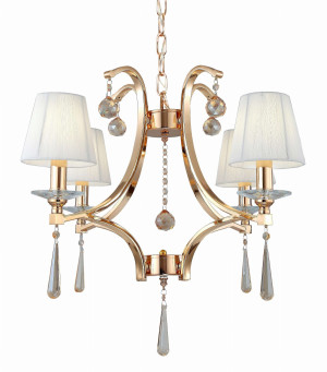 Klasyczny żyrandol kryształowy złoty venisia w4