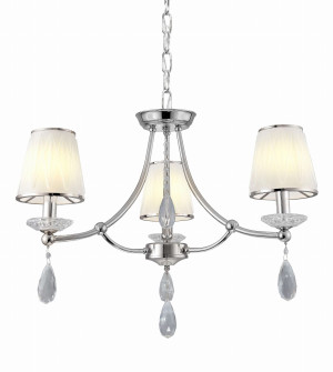 Klasyczny żyrandol kryształowy chromowany dominni w3