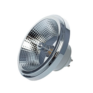 Żarówka es111 gu10 led 9w 3000k plastik+aluminium biało-srebrna light prestige