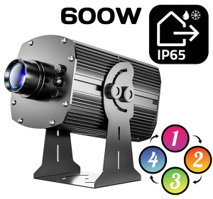 600W Reklamowy LED GOBO Projektor Logo Zewnętrzny IP 65 4 grafiki