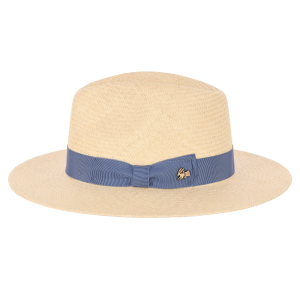 Panama Traveller Natural z błękitną wstążką