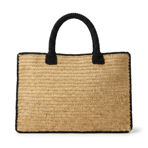 Le Szapo Raffia Bag Natural Black