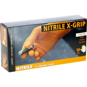 Rękawice nitrylowe X-GRIP 50szt 240mm Kerbl XL.