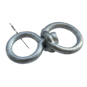 Okrętka z kółkiem, łącznik obrotowy ocynkowany 8mm