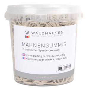 Gumki do grzywy dla konia 400g - Waldhausen Biały