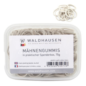 Gumki do grzywy dla konia 75g - Waldhausen Biały