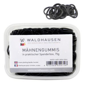 Gumki do grzywy dla konia 75g - Waldhausen Czarny