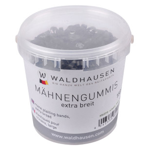 Silikonowe gumki do grzywy konia 150g - Waldhausen Czarny