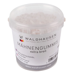 Silikonowe gumki do grzywy konia 150g - Waldhausen Biały