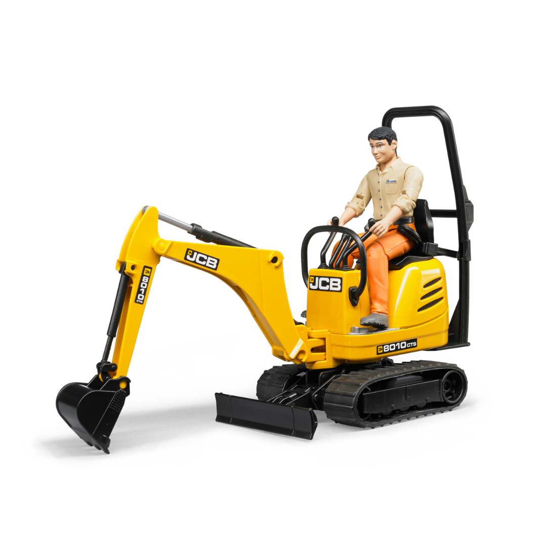 Minikoparka JCB 8010 z kierowcą – Bruder 62002