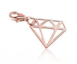 Zawieszka do bransoletek chrams diament - rose gold