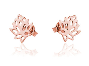 Kolczyki lotos - rose gold