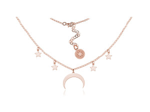 Damski Naszyjnik Choker z Zawieszkami ze Srebra pr. 925 - rose gold