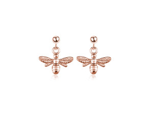 Na święta | Kolczyki Pszczółki - rose gold