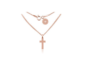 Naszyjnik z krzyżykiem - rose gold