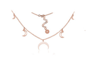 Naszyjnik Srebrny Saga II - Księżyce - rose gold