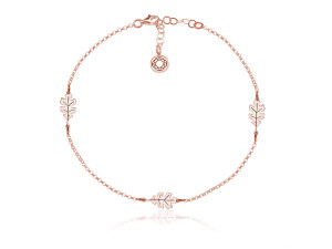 Bransoletka Nellie - liść dębu - rose gold