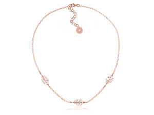 Naszyjnik Nellie - liść dębu - rose gold