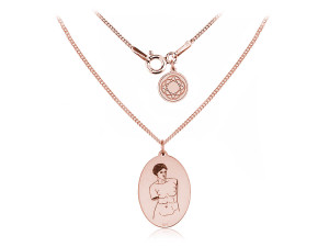 Srebrny medalion z Wenus z Milo - Rose Gold