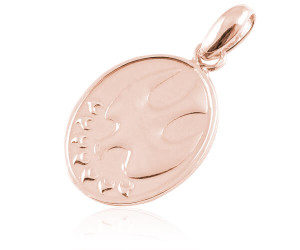 Na święta | Srebrny medalik - Duch Święty - Rose Gold