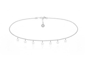 Naszyjnik Choker łańczuszek z gwiazdkami