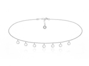 Naszyjnik Choker łańczuszek z Ringami