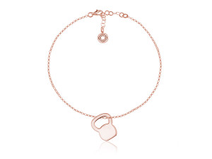 Srebrna bransoletka Move z kettelbell - Rose Gold 2MR