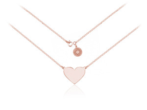 Naszyjnik serce - Rose Gold - grawer