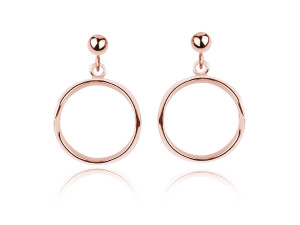 Srebrne koloczyki Tuva koła karma - rose gold