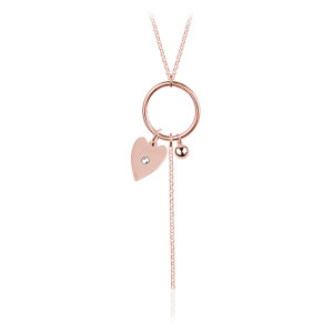 Naszyjnik łańcuszek Danielle - kryształ Swarovski® - rose gold