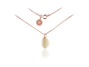 Naszyjnik Attina z naturalną muszlą - rose gold