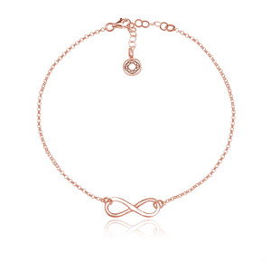 Bransoletka infinity nieskończoność - rose gold